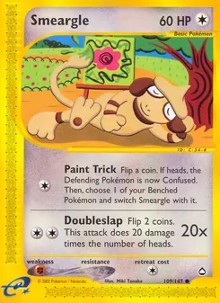 Smeargle, card 109 from Aquapolis