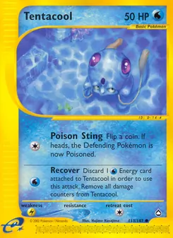 Tentacool, card 113 from Aquapolis