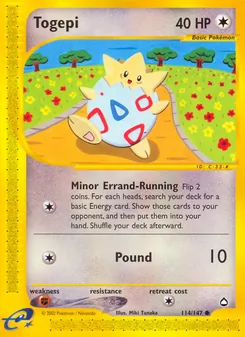 Togepi, card 114 from Aquapolis