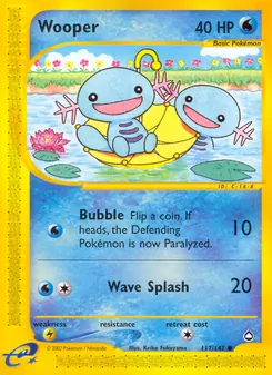 Wooper, card 117 from Aquapolis