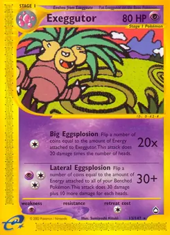Exeggutor, card 13 from Aquapolis