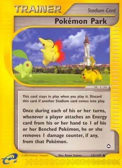 Pokémon Park, card 131 from Aquapolis