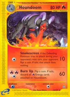 Houndoom, card 14 from Aquapolis