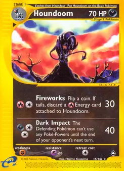 Houndoom, card 15 from Aquapolis