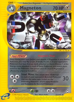 Magneton, card 22 from Aquapolis