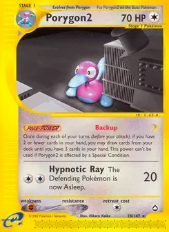 Porygon2, card 28 from Aquapolis