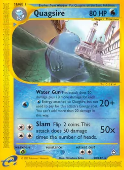 Quagsire, card 30 from Aquapolis