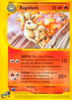 Rapidash, card 31 from Aquapolis