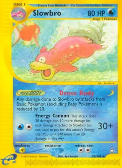 Slowbro, card 33 from Aquapolis