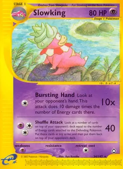 Slowking, card 34 from Aquapolis