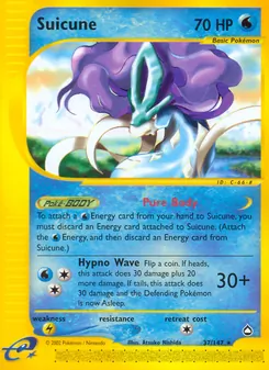 Suicune, card 37 from Aquapolis