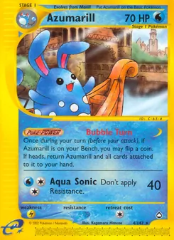Azumarill, card 4 from Aquapolis
