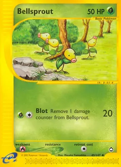 Bellsprout, card 45 from Aquapolis