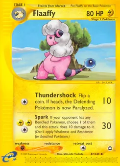 Flaaffy, card 47 from Aquapolis