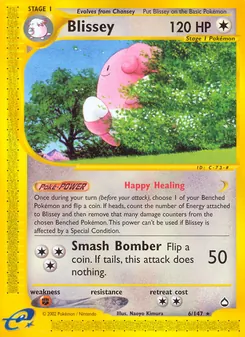Blissey, card 6 from Aquapolis