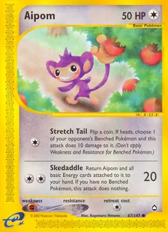 Aipom, card 67 from Aquapolis