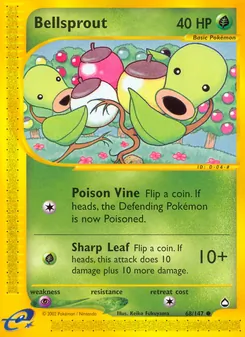 Bellsprout, card 68 from Aquapolis