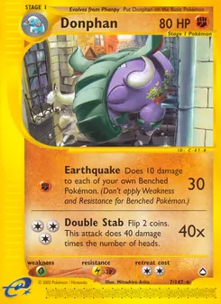 Donphan, card 7 from Aquapolis
