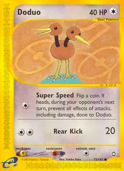 Doduo, card 73 from Aquapolis