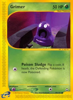 Grimer, card 79 from Aquapolis