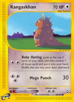 Kangaskhan, card 88 from Aquapolis