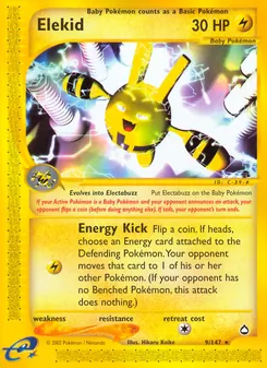 Elekid, card 9 from Aquapolis