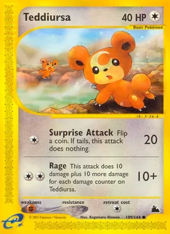 Teddiursa, Karte 109 aus Skyridge