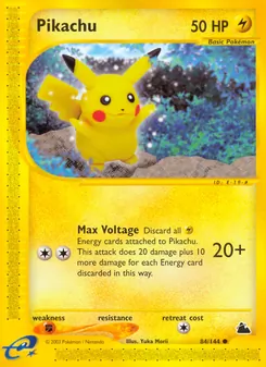Pikachu, Karte 84 aus Skyridge