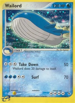 Wailord, card 14 from Ruby & Sapphire