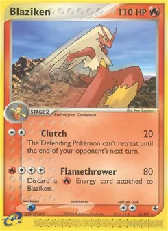 Blaziken, card 15 from Ruby & Sapphire
