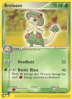 Breloom, card 16 from Ruby & Sapphire
