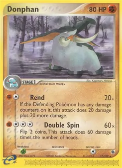 Donphan, card 17 from Ruby & Sapphire