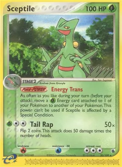 Sceptile, card 20 from Ruby & Sapphire