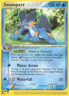 Swampert, card 23 from Ruby & Sapphire