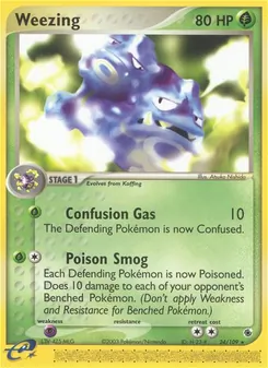 Weezing, card 24 from Ruby & Sapphire