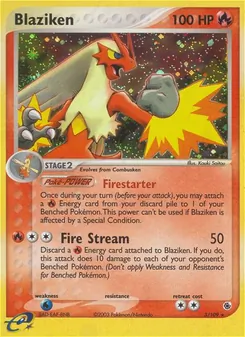 Blaziken, card 3 from Ruby & Sapphire