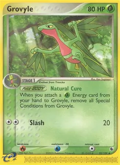 Grovyle, card 32 from Ruby & Sapphire