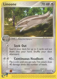 Linoone, card 38 from Ruby & Sapphire