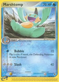 Marshtomp, card 40 from Ruby & Sapphire