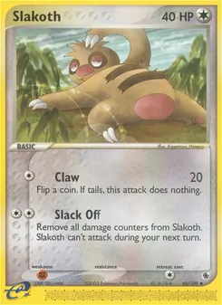 Slakoth, card 45 from Ruby & Sapphire