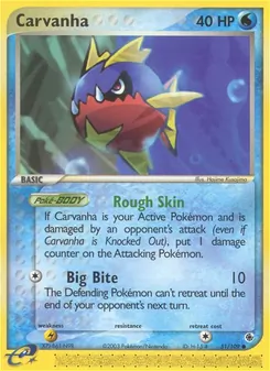Carvanha, card 51 from Ruby & Sapphire