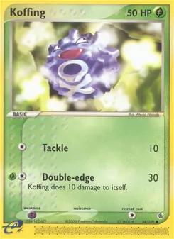 Koffing, card 54 from Ruby & Sapphire