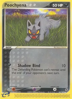 Poochyena, card 65 from Ruby & Sapphire