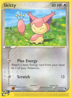Skitty, card 70 from Ruby & Sapphire