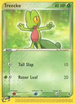 Treecko, card 76 from Ruby & Sapphire
