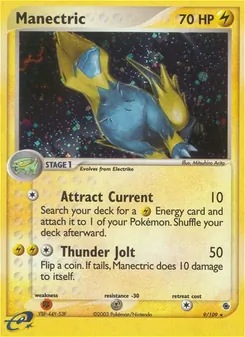 Manectric, card 9 from Ruby & Sapphire