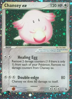 Chansey ex, card 96 from Ruby & Sapphire