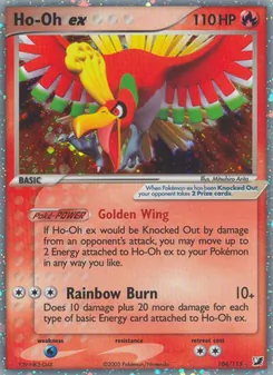 Ho-oh-ex, Karte 104 aus EX Verborgene Mächte