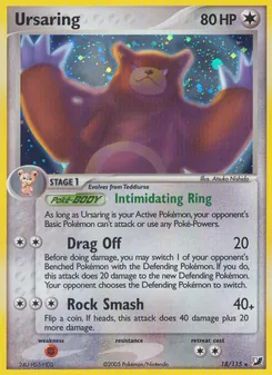 Ursaring, Karte 18 aus EX Verborgene Mächte