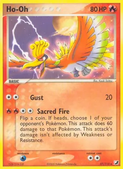Ho-oh, Karte 27 aus EX Verborgene Mächte